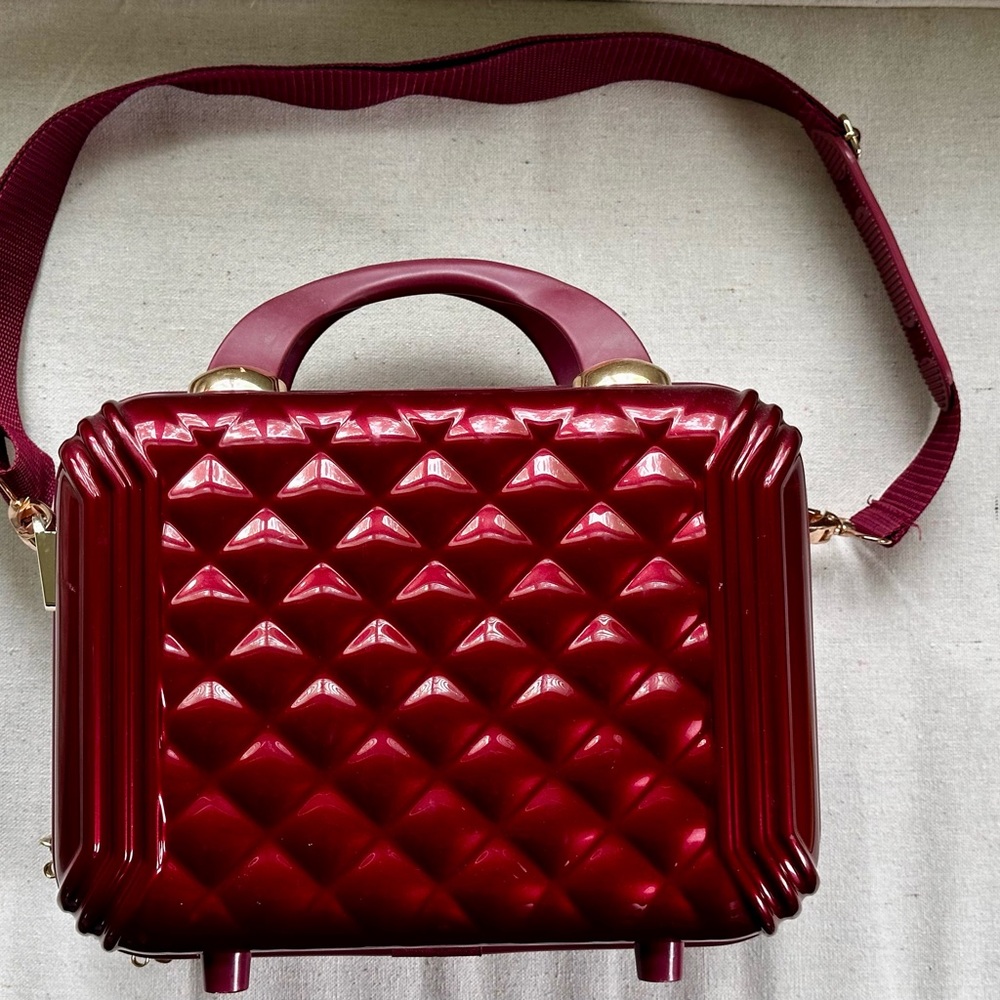 Red Travel Train Case